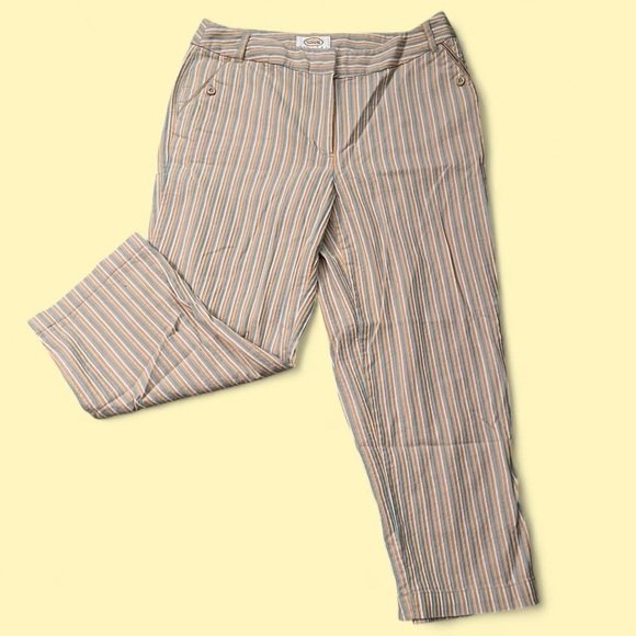 Talbots Pants - Talbots pastel striped capris